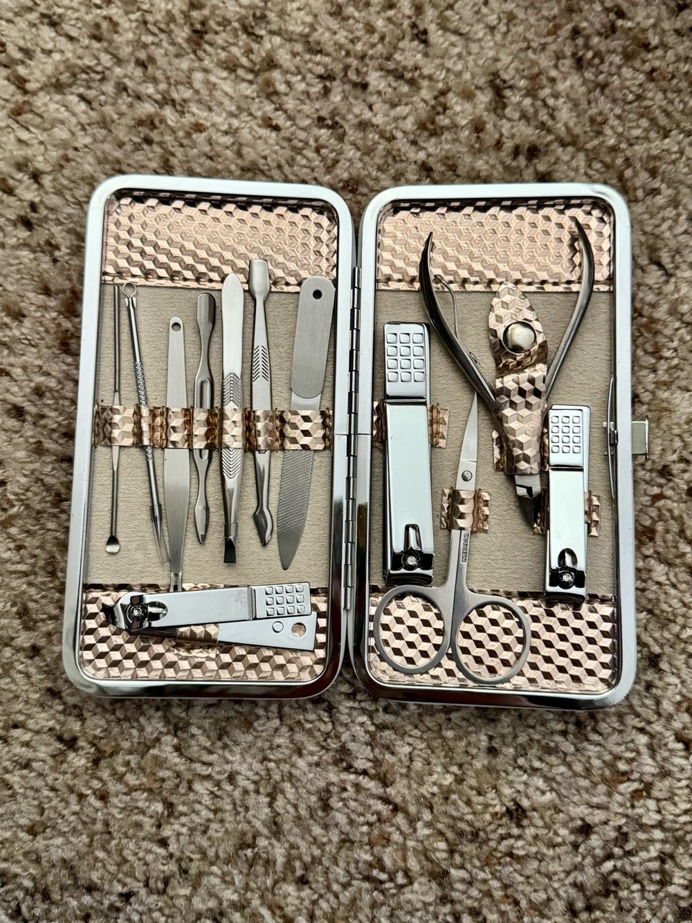ZIZZON Professional Nail Care Kit - Rose Gold Case